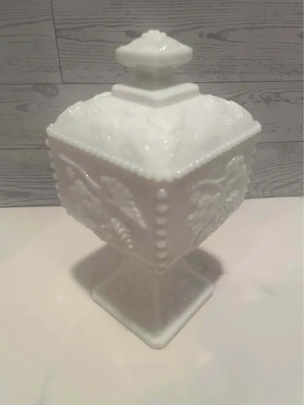 Vintage Westmorland Milk Glass Lidded Candy Dish